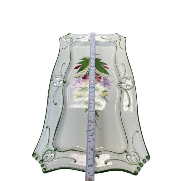 RCCL Portugal Hand-Painted Floral Heart Trinket Dish 15.5"x8" SKU 9323 - Picture 11 of 12